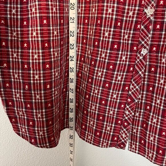 Vintage Pooh Disney Jerry Leigh Gingham Embroidered Button Down Shirt Size 26W/2 - Picture 8 of 10